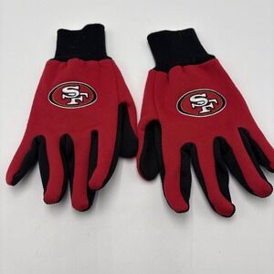 San Francisco 49ers Gloves Receiver‎ Grip SF Red Black Size Large Team Gear